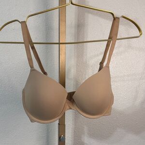 Auden Nude Bra- Demi coverage lightly Line T-shirt bra- size 34C